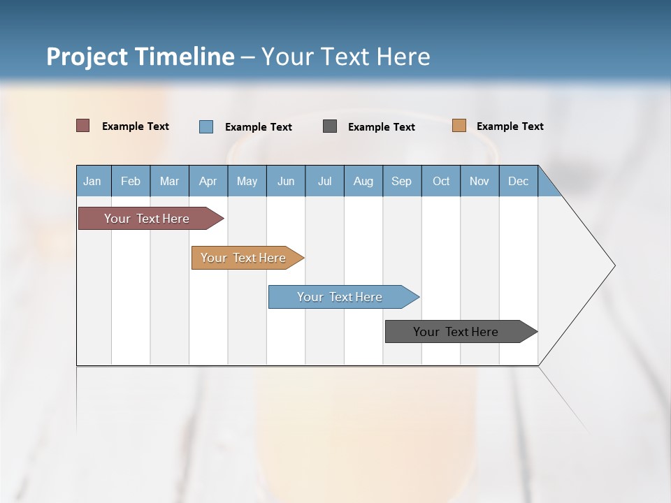 A Glass Of Orange Juice On A Wooden Table PowerPoint Template