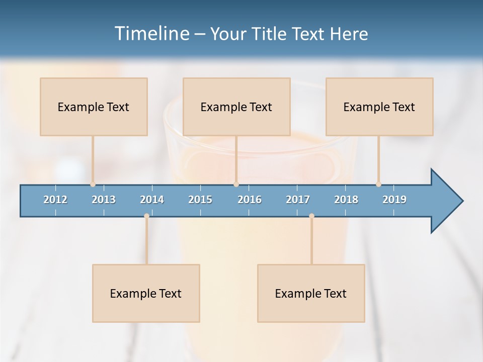 A Glass Of Orange Juice On A Wooden Table PowerPoint Template