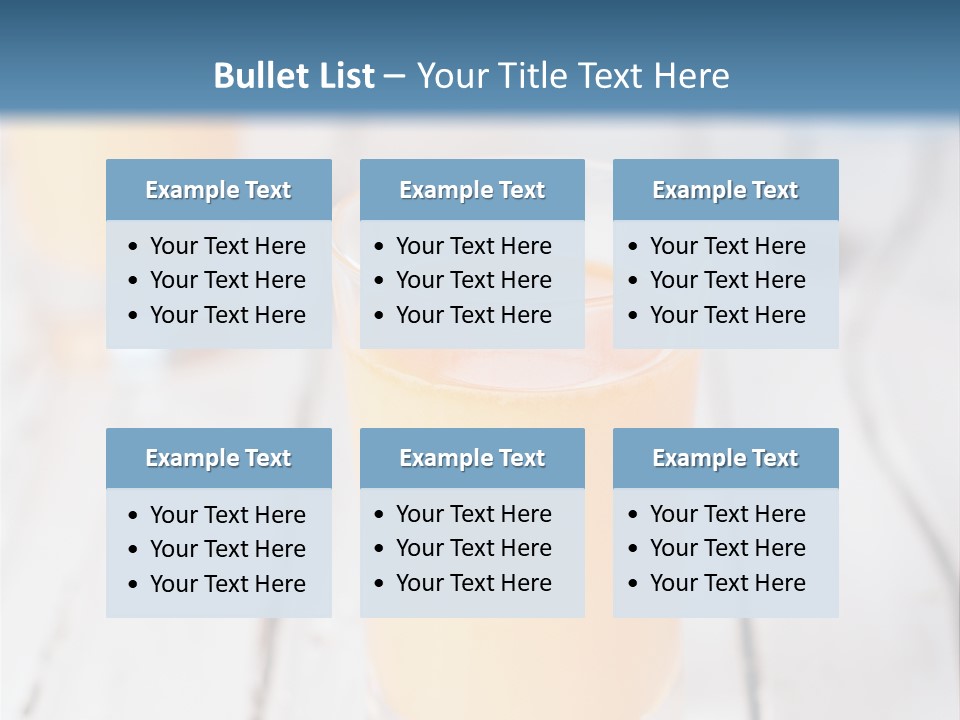 A Glass Of Orange Juice On A Wooden Table PowerPoint Template