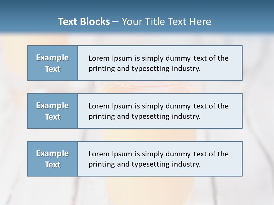 A Glass Of Orange Juice On A Wooden Table PowerPoint Template