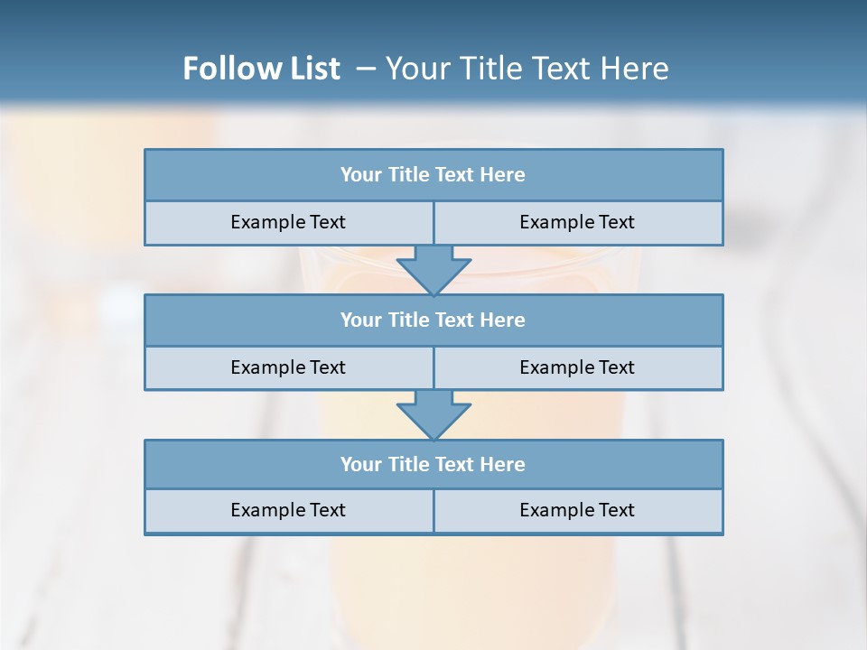 A Glass Of Orange Juice On A Wooden Table PowerPoint Template