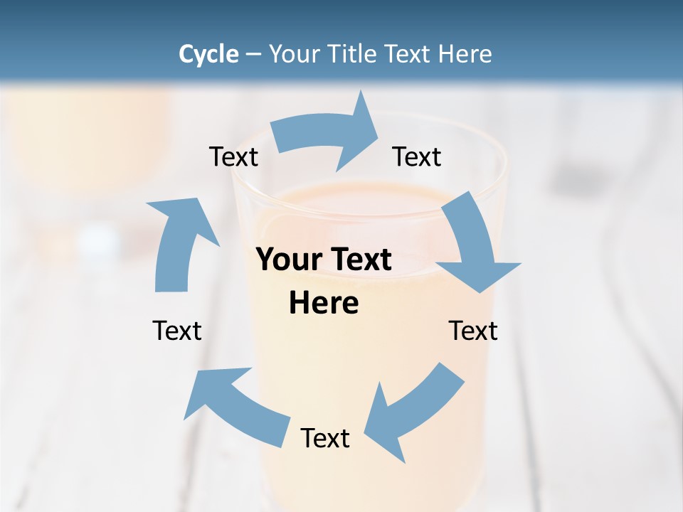 A Glass Of Orange Juice On A Wooden Table PowerPoint Template