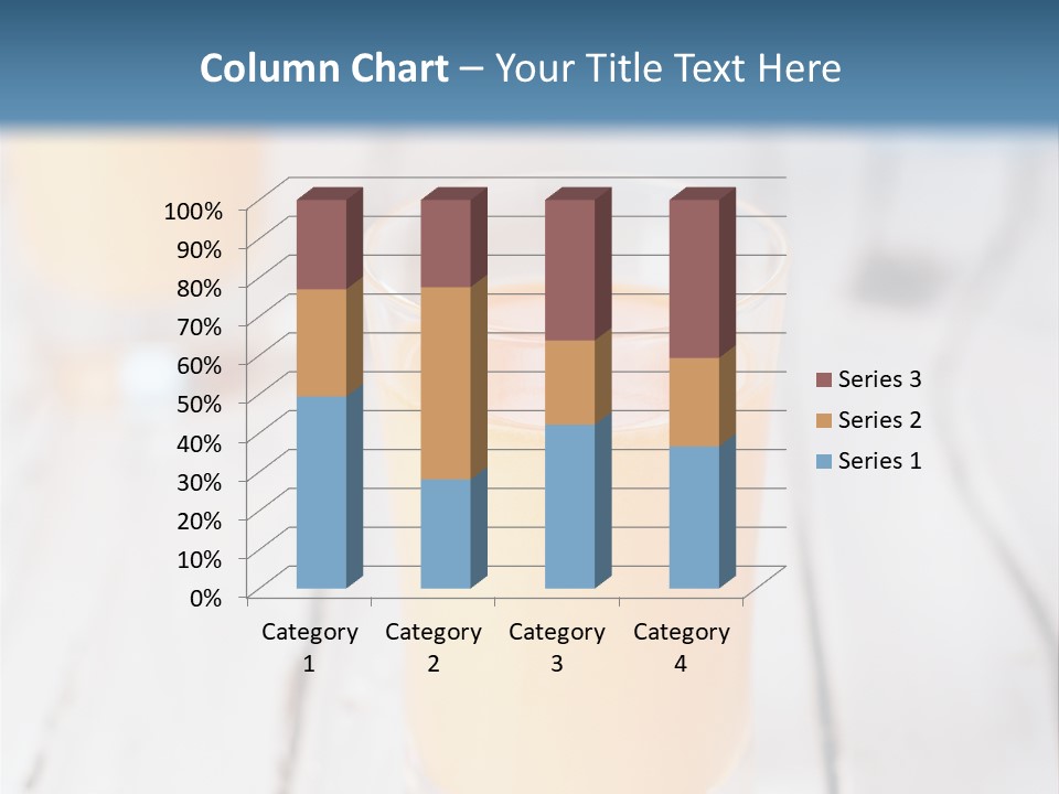 A Glass Of Orange Juice On A Wooden Table PowerPoint Template