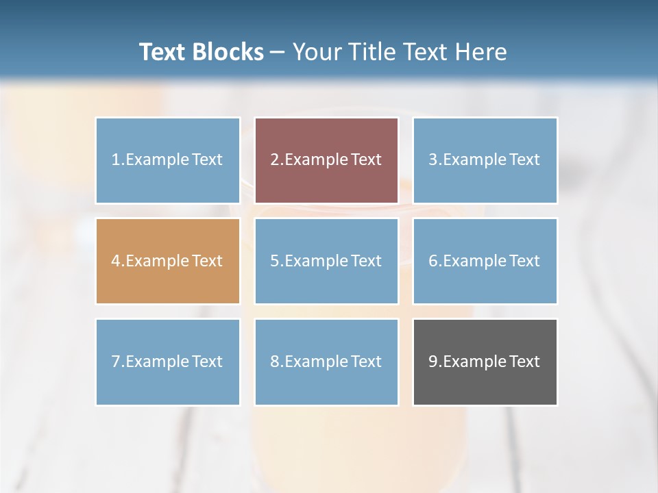 A Glass Of Orange Juice On A Wooden Table PowerPoint Template