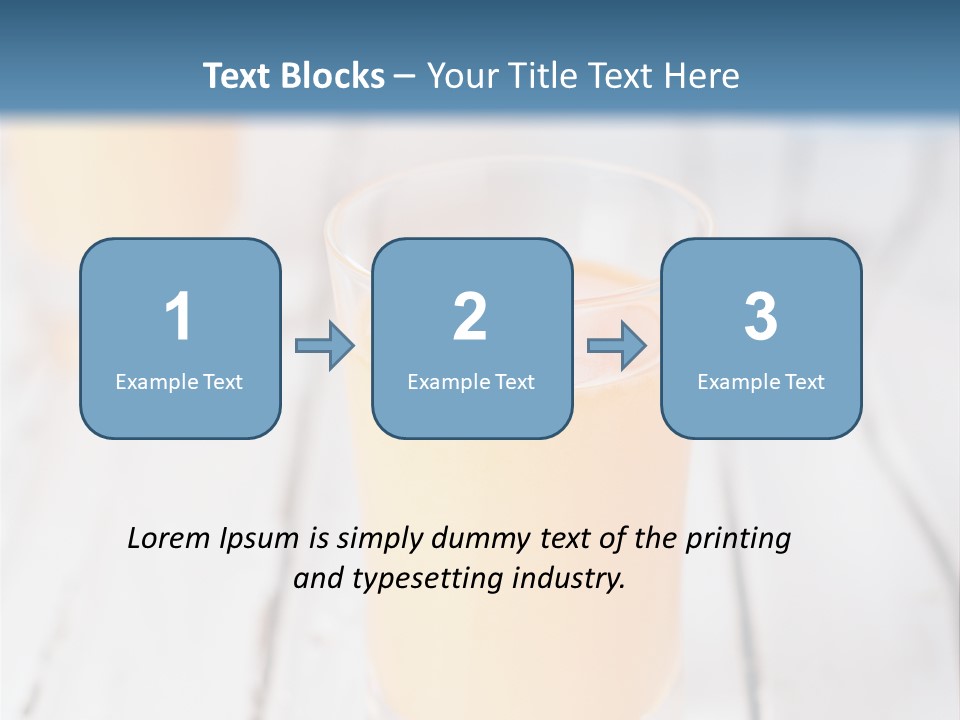 A Glass Of Orange Juice On A Wooden Table PowerPoint Template