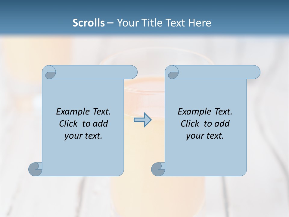 A Glass Of Orange Juice On A Wooden Table PowerPoint Template