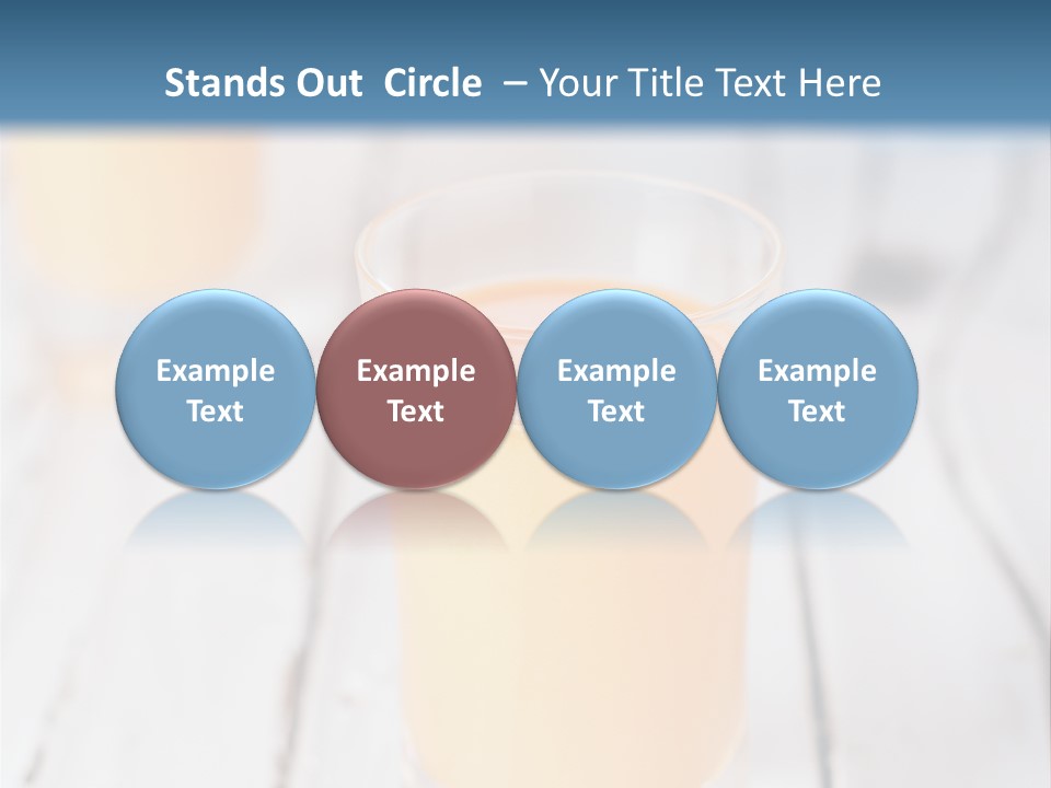 A Glass Of Orange Juice On A Wooden Table PowerPoint Template