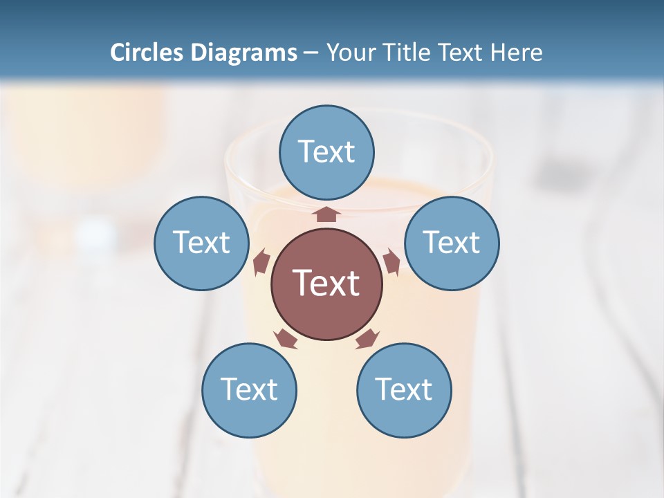 A Glass Of Orange Juice On A Wooden Table PowerPoint Template