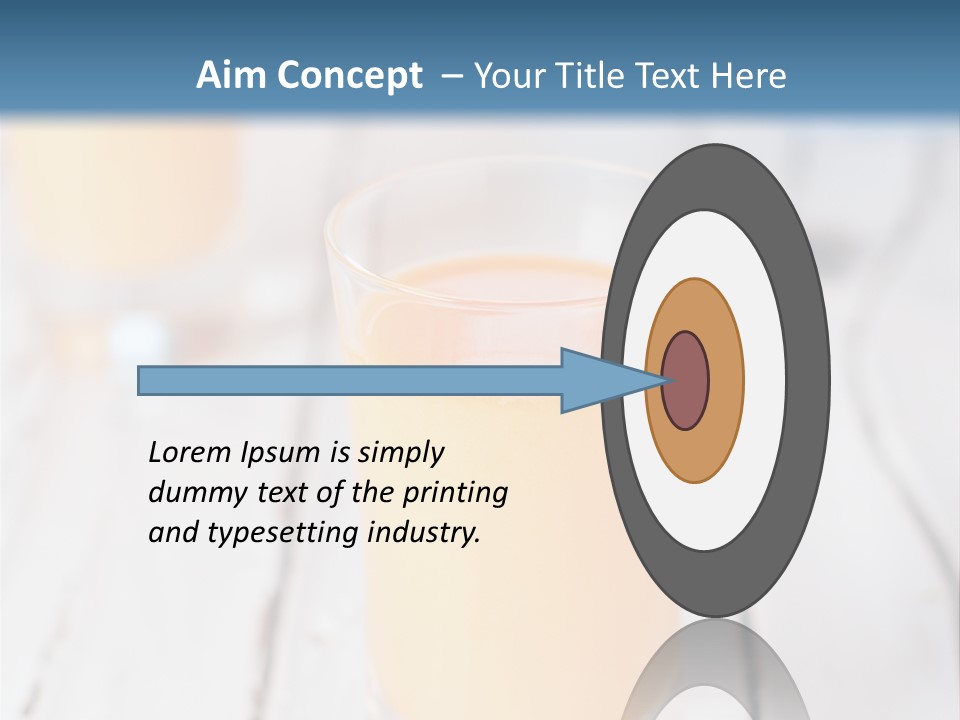 A Glass Of Orange Juice On A Wooden Table PowerPoint Template