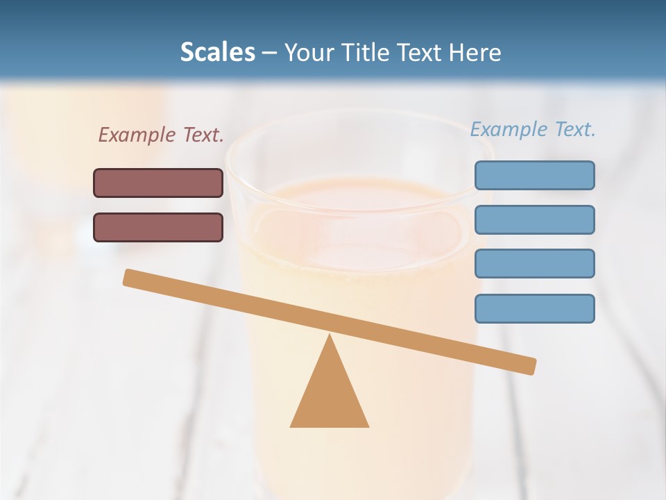 A Glass Of Orange Juice On A Wooden Table PowerPoint Template