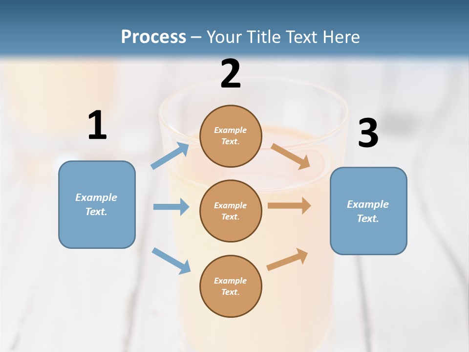 A Glass Of Orange Juice On A Wooden Table PowerPoint Template