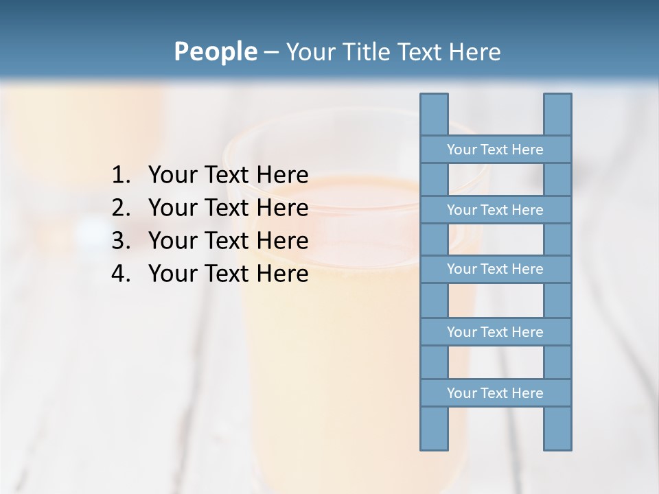 A Glass Of Orange Juice On A Wooden Table PowerPoint Template