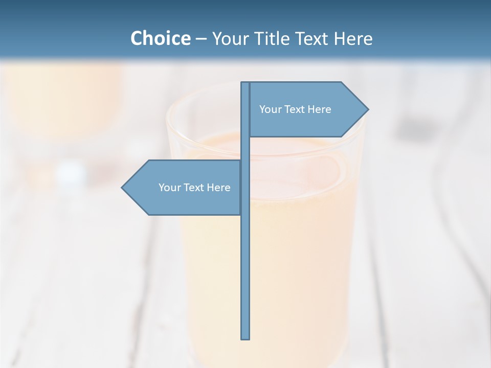 A Glass Of Orange Juice On A Wooden Table PowerPoint Template