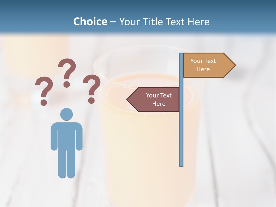 A Glass Of Orange Juice On A Wooden Table PowerPoint Template