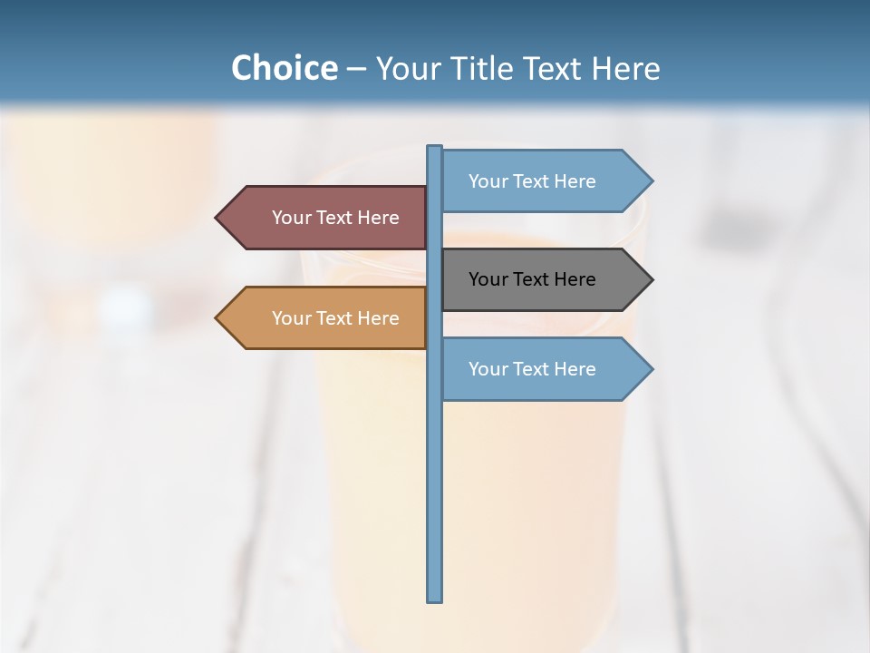 A Glass Of Orange Juice On A Wooden Table PowerPoint Template