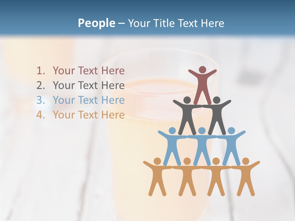 A Glass Of Orange Juice On A Wooden Table PowerPoint Template