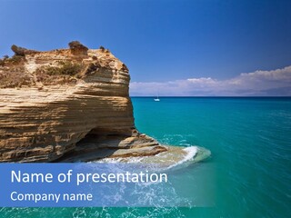 Cliff By The Sea PowerPoint Template