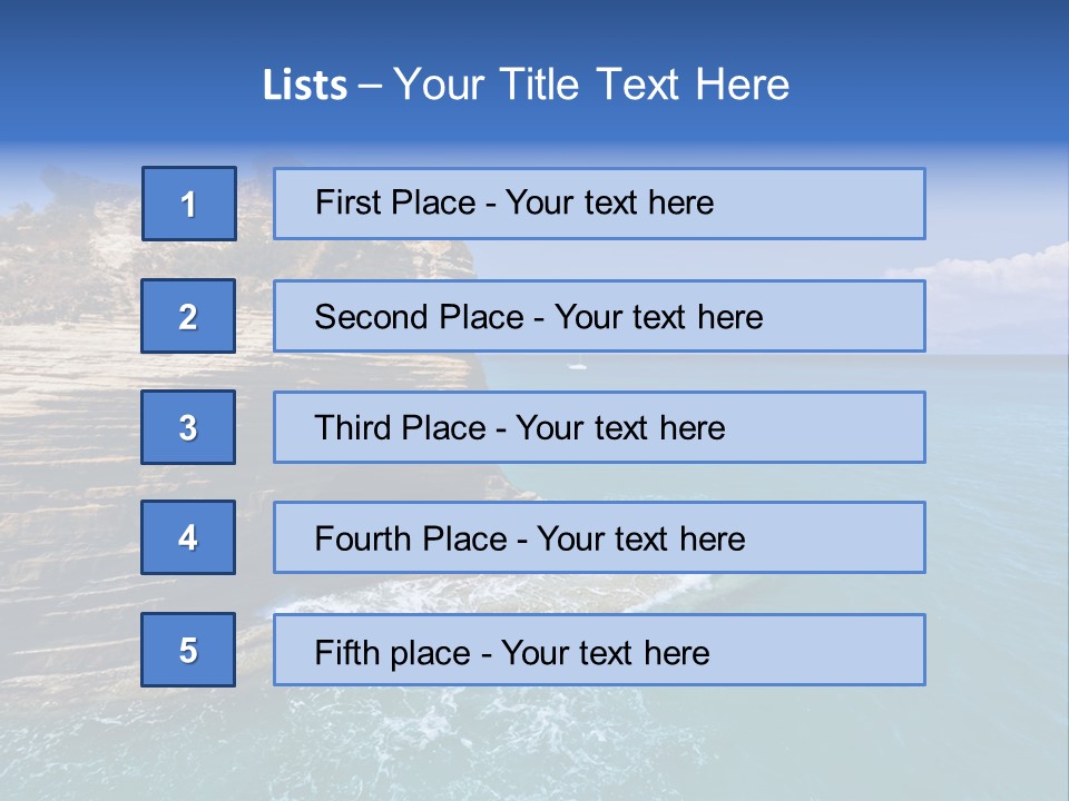 Cliff By The Sea PowerPoint Template