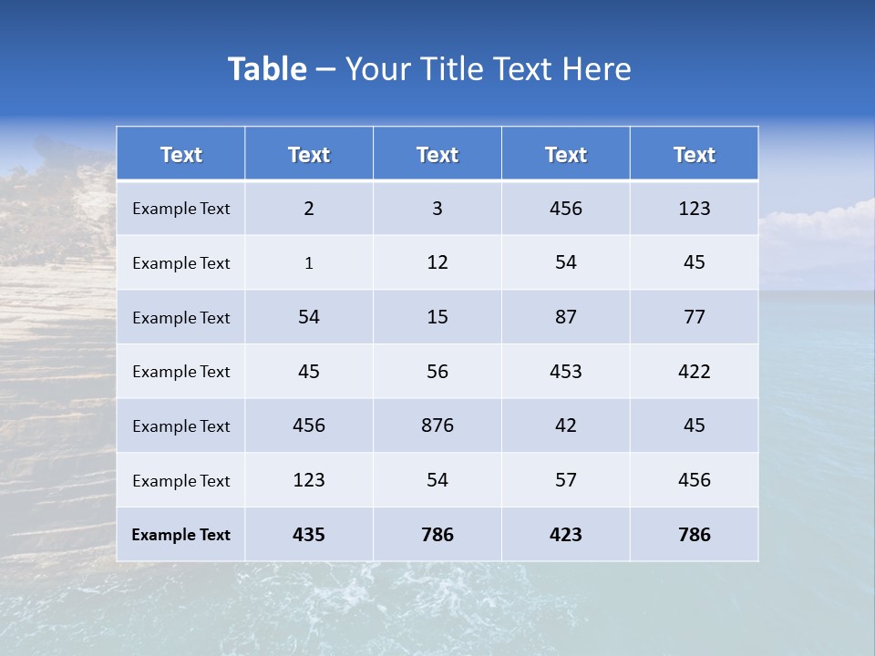 Cliff By The Sea PowerPoint Template