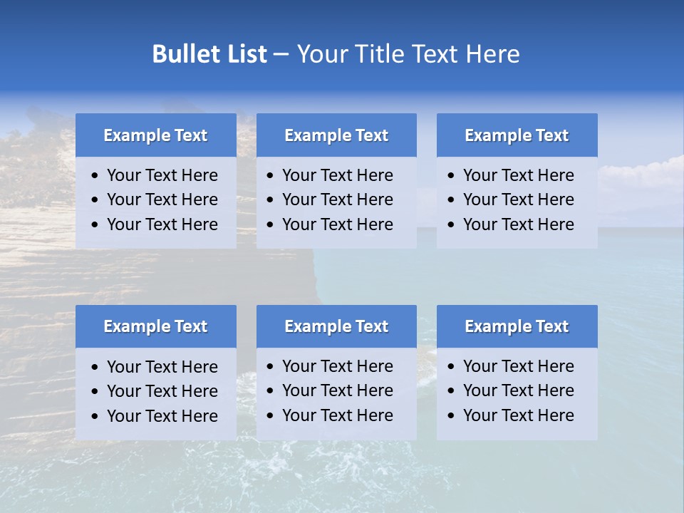 Cliff By The Sea PowerPoint Template