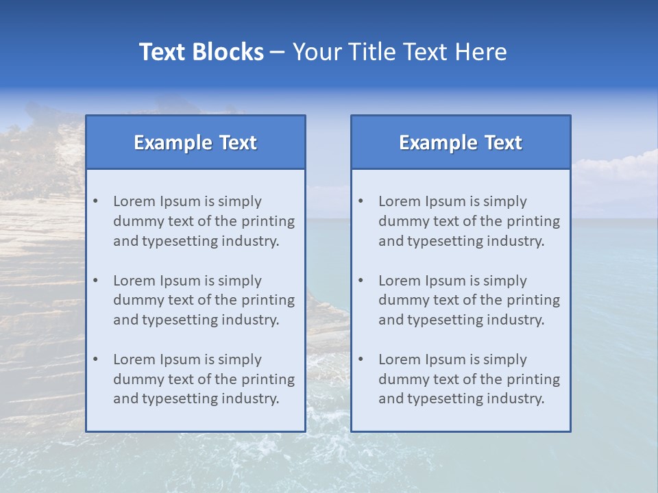 Cliff By The Sea PowerPoint Template