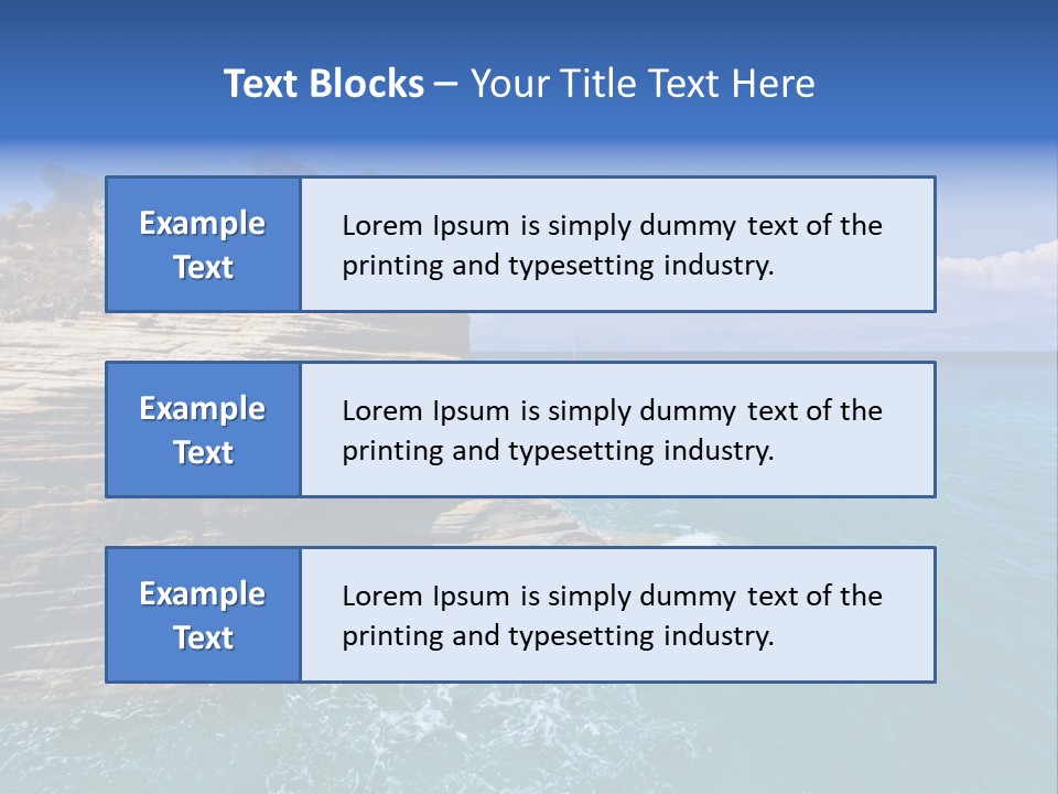 Cliff By The Sea PowerPoint Template