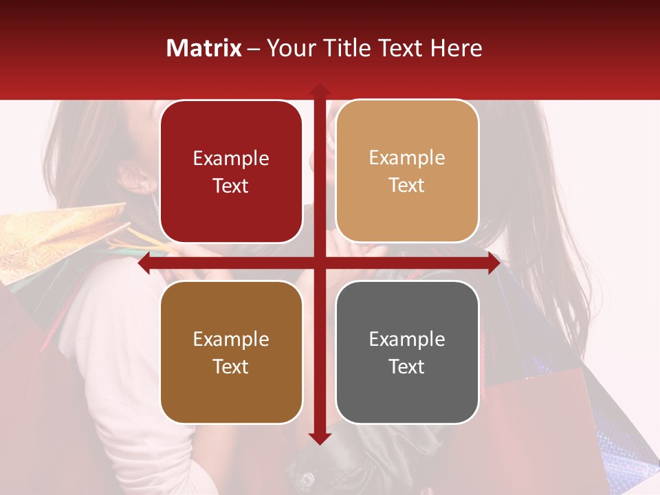 Two Young Women Are Holding Shopping Bags And Smiling PowerPoint Template