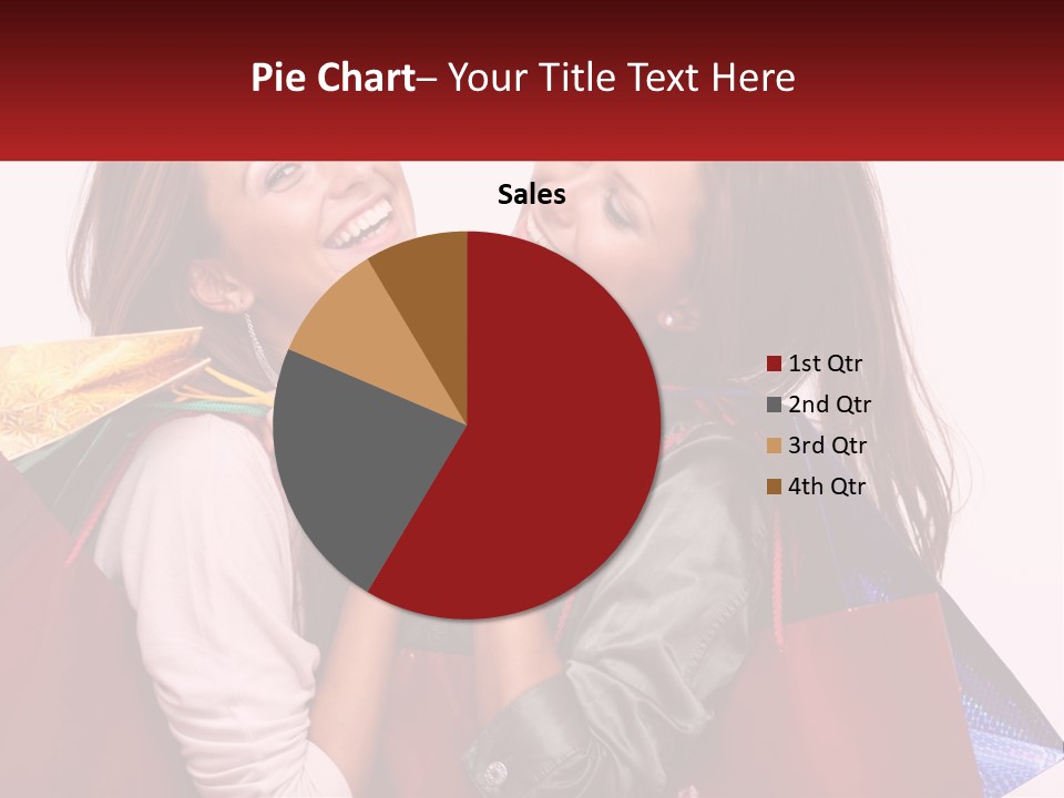 Two Young Women Are Holding Shopping Bags And Smiling PowerPoint Template