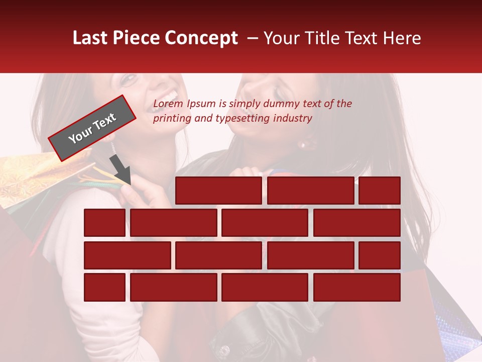 Two Young Women Are Holding Shopping Bags And Smiling PowerPoint Template