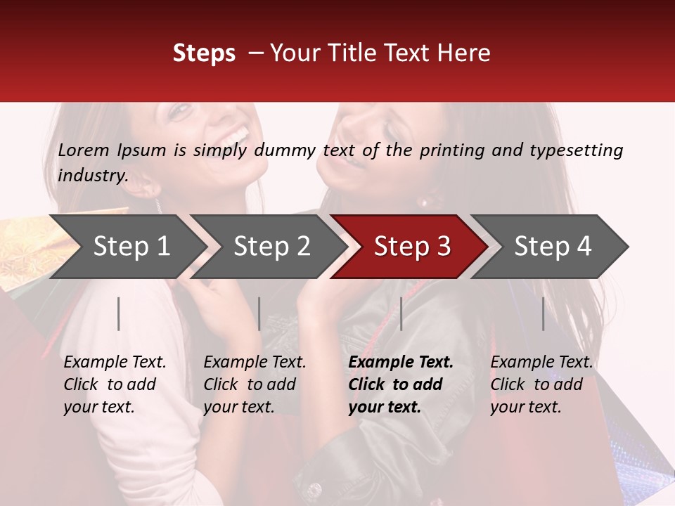 Two Young Women Are Holding Shopping Bags And Smiling PowerPoint Template