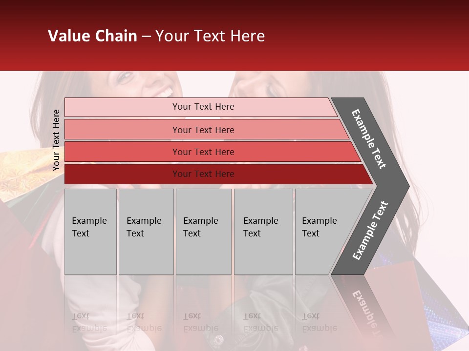 Two Young Women Are Holding Shopping Bags And Smiling PowerPoint Template