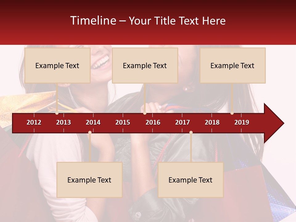 Two Young Women Are Holding Shopping Bags And Smiling PowerPoint Template