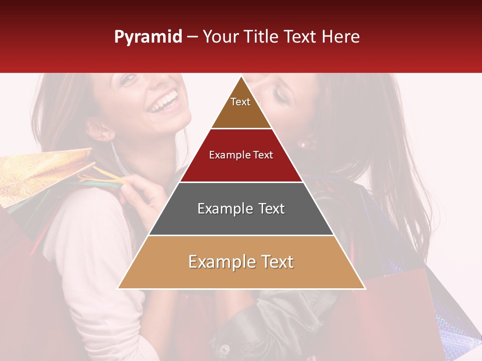 Two Young Women Are Holding Shopping Bags And Smiling PowerPoint Template