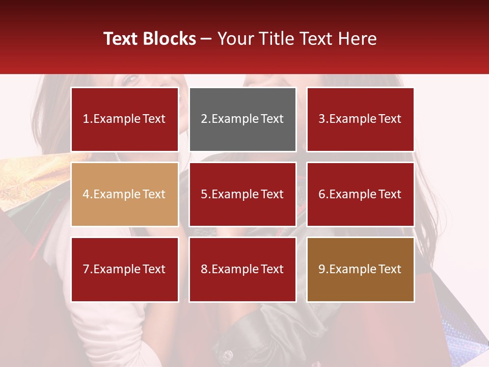 Two Young Women Are Holding Shopping Bags And Smiling PowerPoint Template