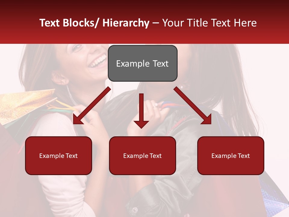 Two Young Women Are Holding Shopping Bags And Smiling PowerPoint Template