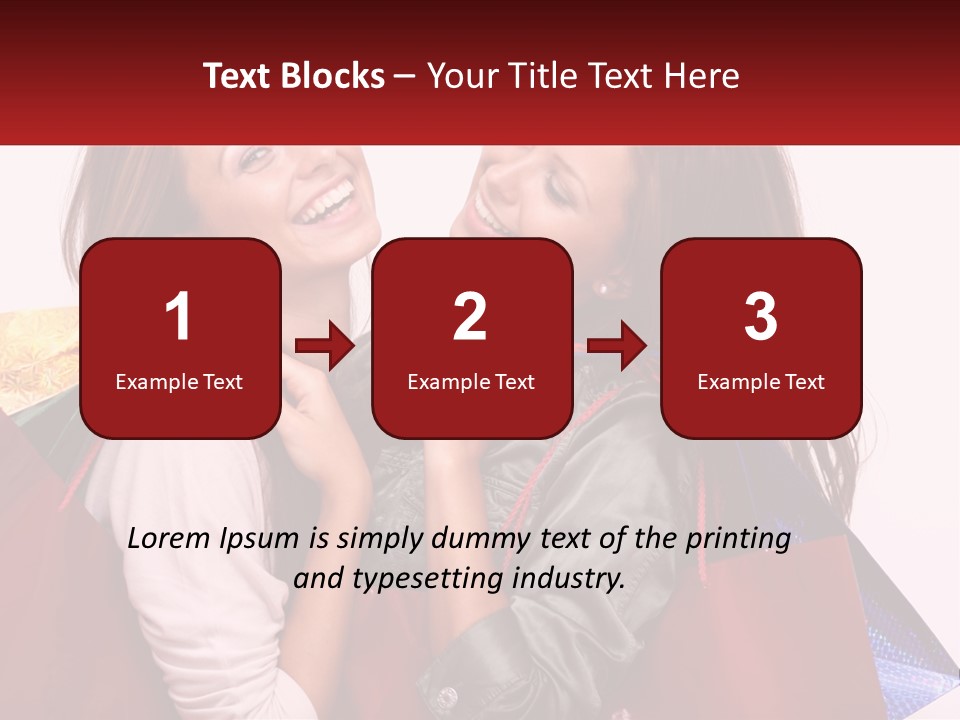 Two Young Women Are Holding Shopping Bags And Smiling PowerPoint Template