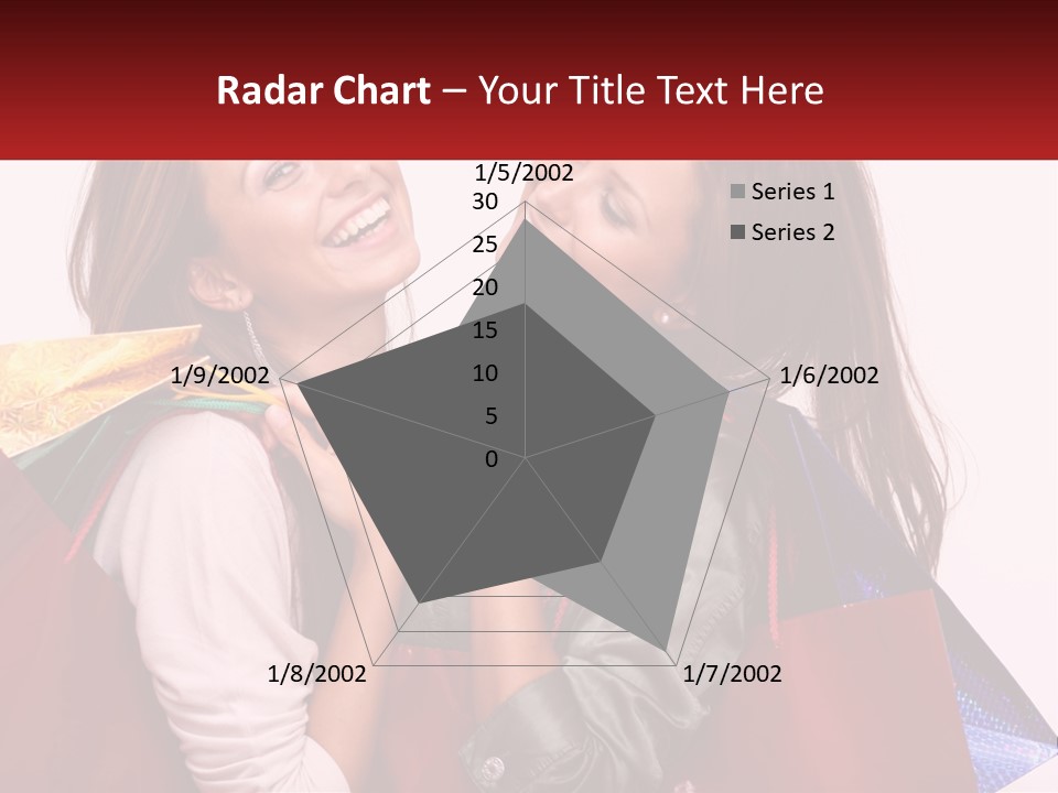 Two Young Women Are Holding Shopping Bags And Smiling PowerPoint Template