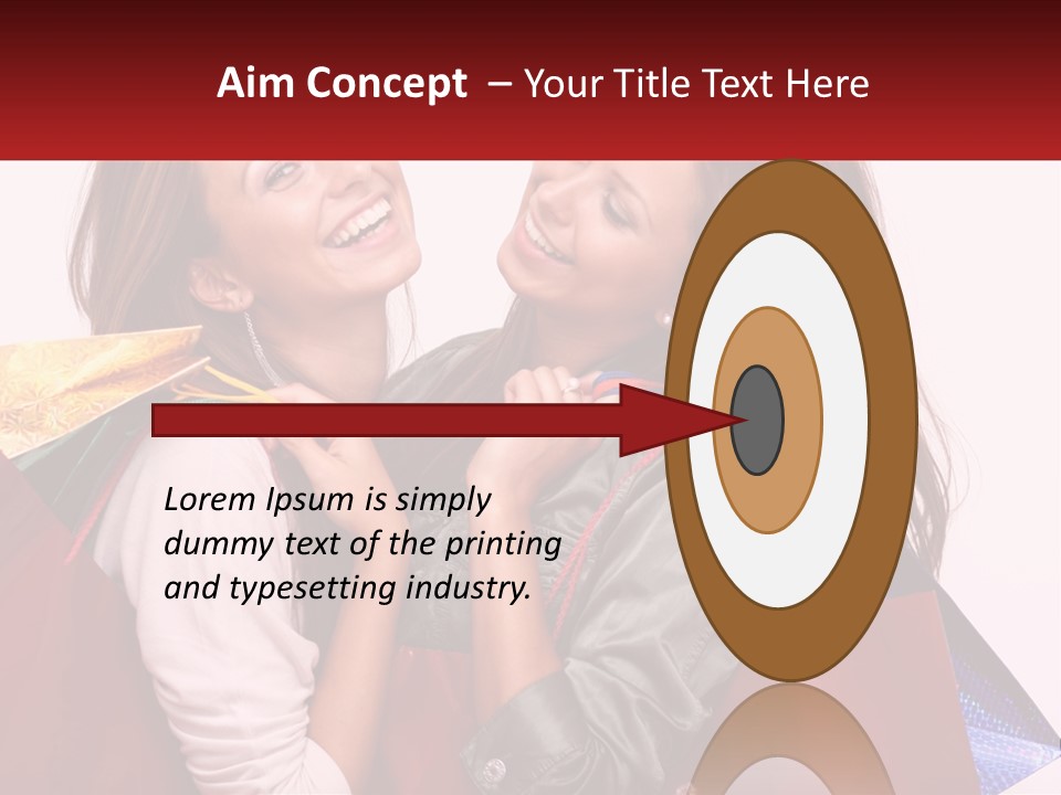 Two Young Women Are Holding Shopping Bags And Smiling PowerPoint Template