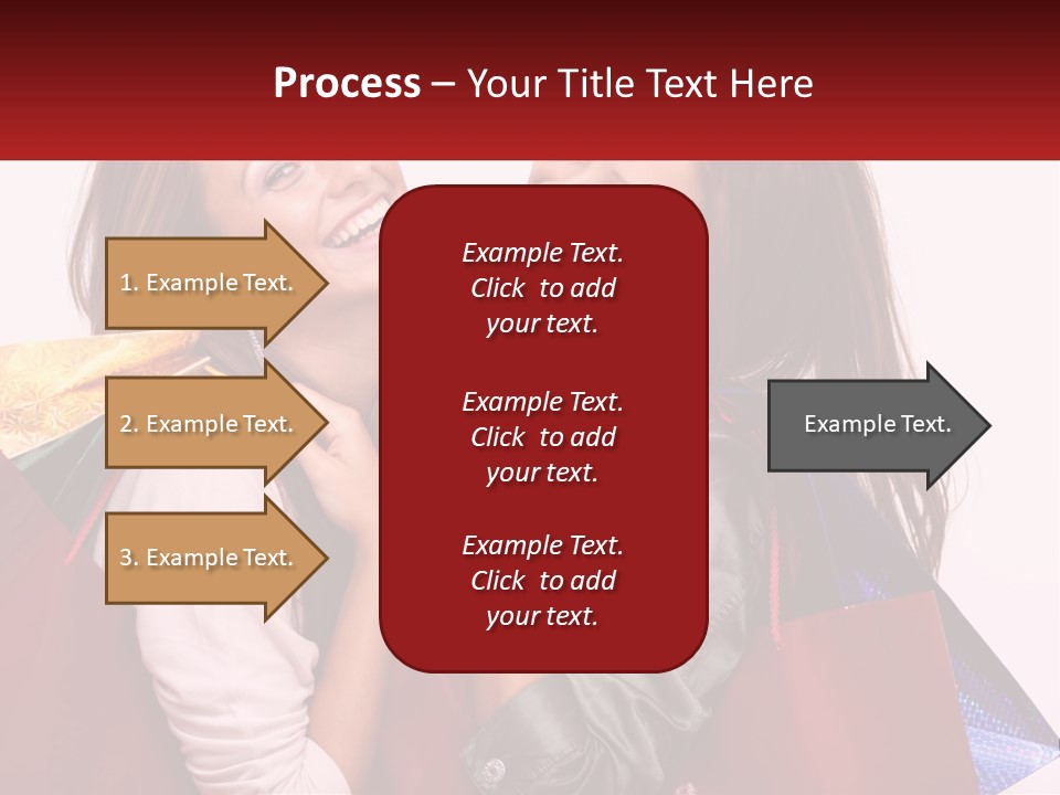 Two Young Women Are Holding Shopping Bags And Smiling PowerPoint Template