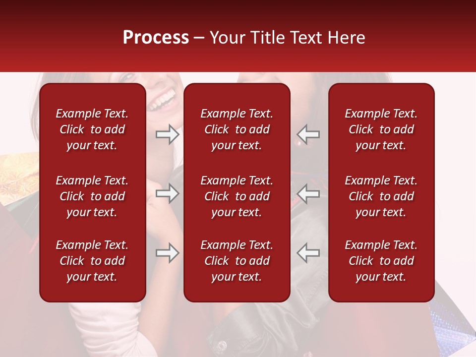 Two Young Women Are Holding Shopping Bags And Smiling PowerPoint Template