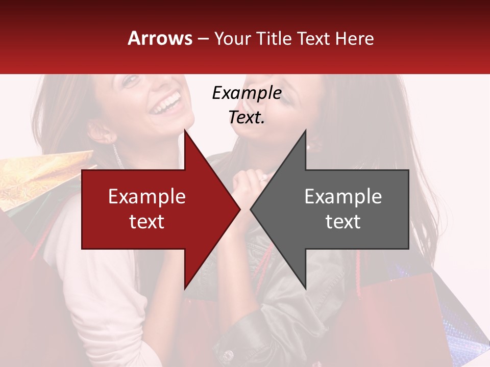 Two Young Women Are Holding Shopping Bags And Smiling PowerPoint Template