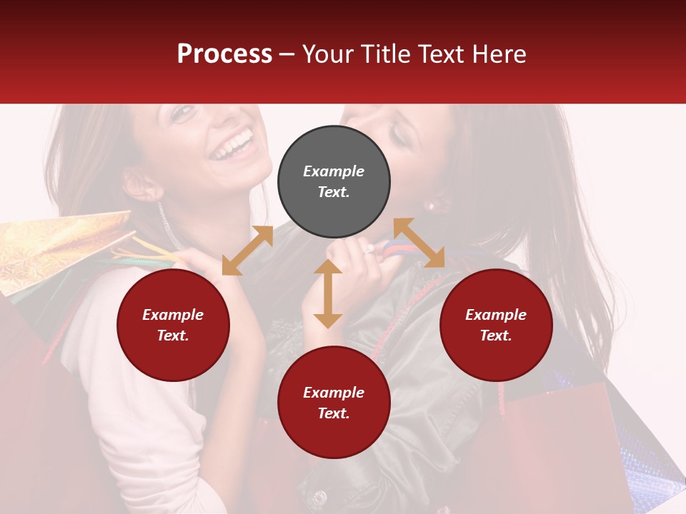 Two Young Women Are Holding Shopping Bags And Smiling PowerPoint Template