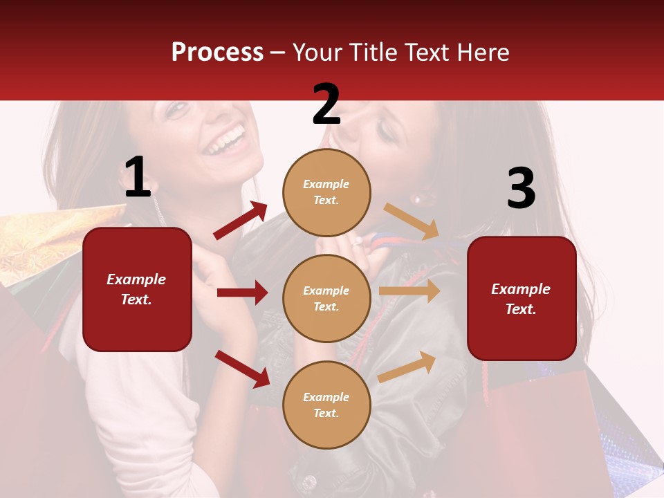 Two Young Women Are Holding Shopping Bags And Smiling PowerPoint Template