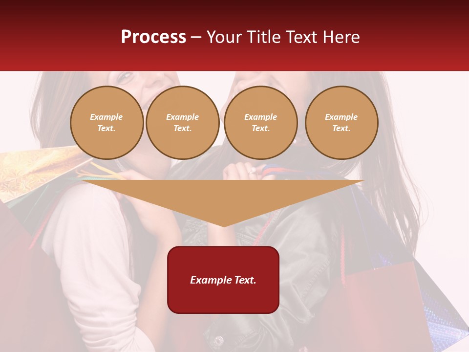 Two Young Women Are Holding Shopping Bags And Smiling PowerPoint Template