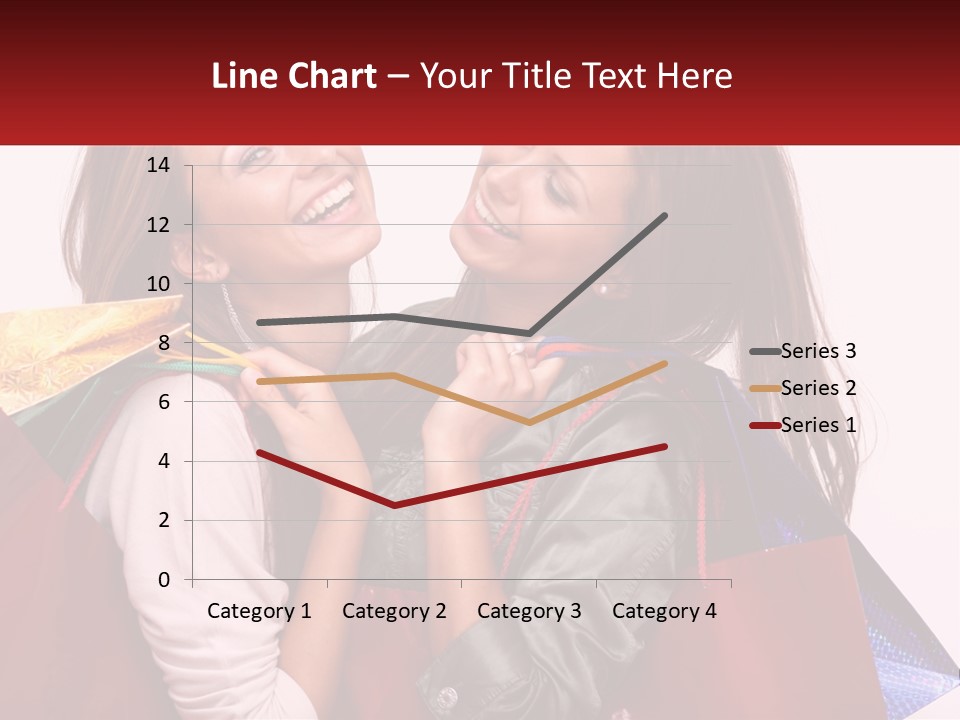 Two Young Women Are Holding Shopping Bags And Smiling PowerPoint Template