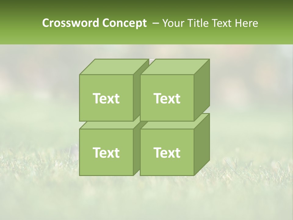 Two Small Kittens Are Sitting In The Grass PowerPoint Template