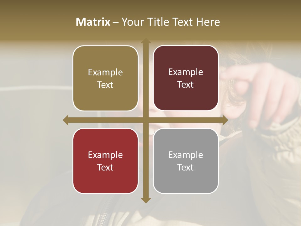 A Young Boy Is Smiling And Pointing At The Camera PowerPoint Template