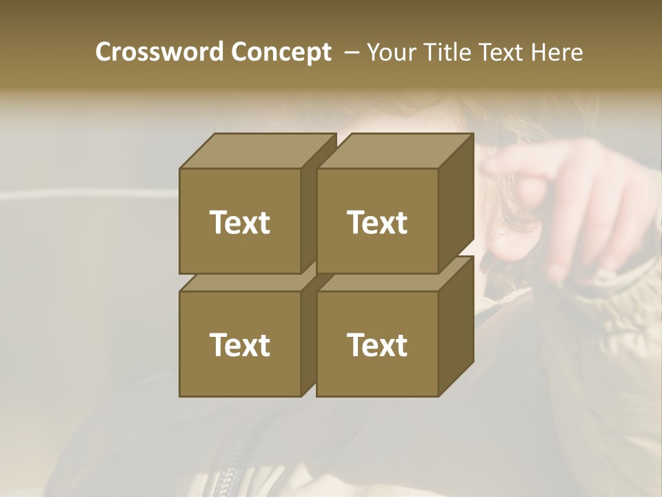 A Young Boy Is Smiling And Pointing At The Camera PowerPoint Template