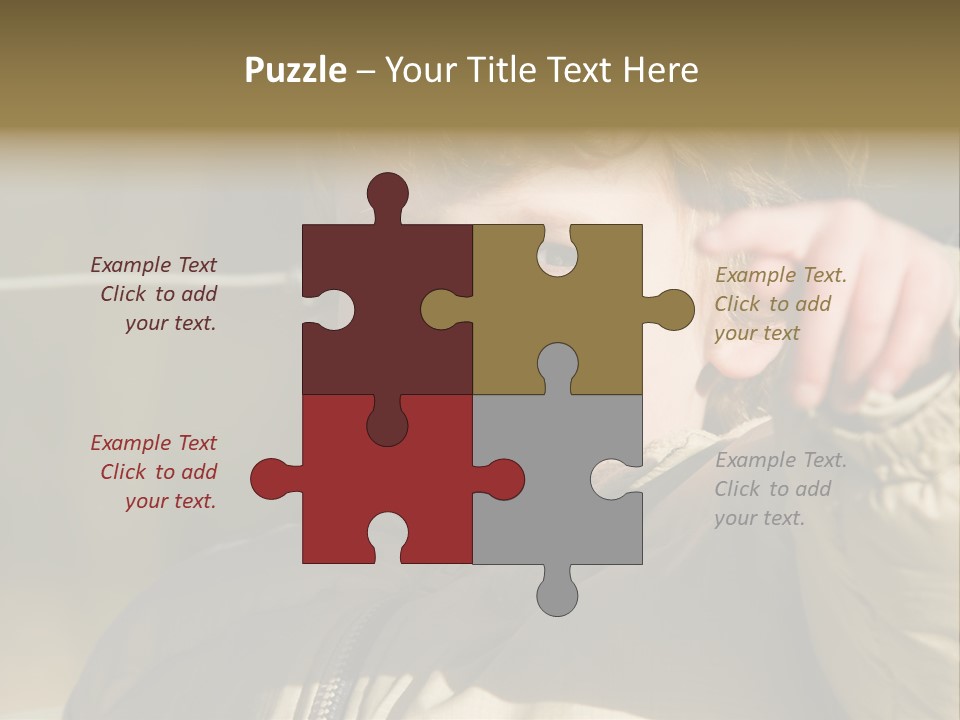 A Young Boy Is Smiling And Pointing At The Camera PowerPoint Template