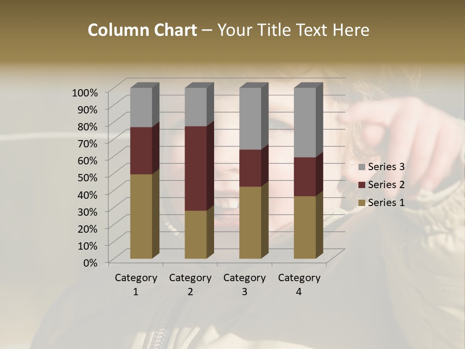 A Young Boy Is Smiling And Pointing At The Camera PowerPoint Template